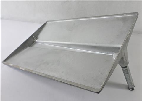 grill parts: 14-3/4" X 23-3/8" Cast Aluminum Heat Shield-Drip Tray With Drain Pipe, Phoenix