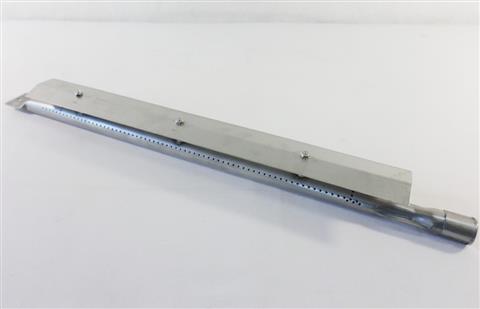 grill parts: 24" Viking Straight Tube Burner With Mounted Shield (Replaces Viking OEM Part PA080051)