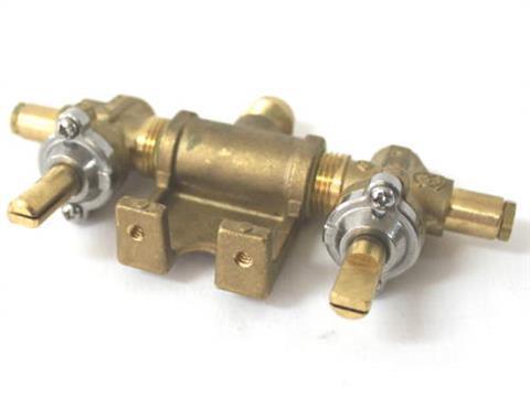 Parts for Gas Valves and Manifolds Grills: Natural Gas (NG) Dual Valve Assembly For Original Charmglow Dual Burner Models
