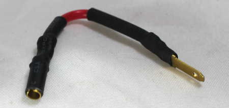 DCS Grill Parts: 2-3/4" Igniter Adapter Wire With "Female Round" and "Male Flat Spade" End Fittings