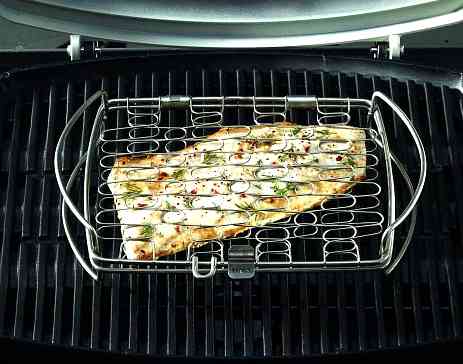 Char-Broil Commercial Series Grill Parts: Small Stainless Steel Fish Basket