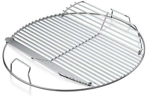 Weber Charcoal Grill Parts: 21-1/2" Diameter "Hinged" Cooking Grate, For 22.5" Charcoal Grills 