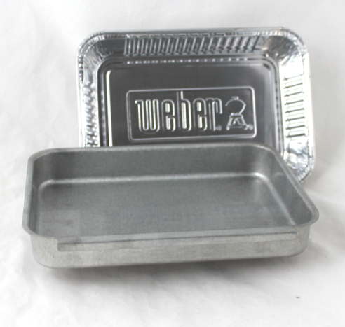 Weber Spirit 200 Series (2009-2012) Grill Parts: Aluminum Grease Catch Pan With Foil Liner - (8-5/8in. x 6-1/8in.)