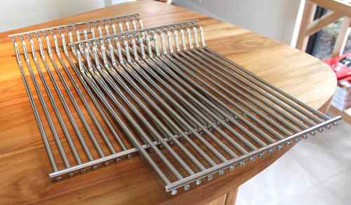 grill parts: "Grill Body 3" Stainless Steel Rod Two Piece Cooking Grate Set