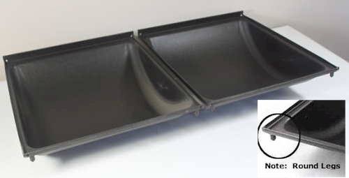 Char-Broil RED Grill Parts: 29-3/4" Trough Set, 4-5/8" Deep (50/50 Split with Round Legs)